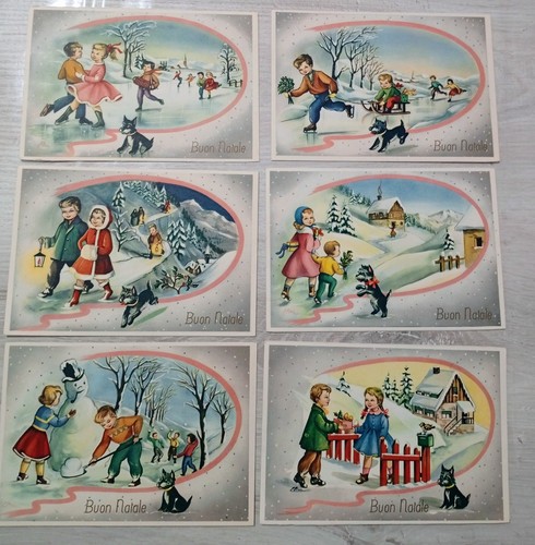 Lotto cartoline augurali - lotto,