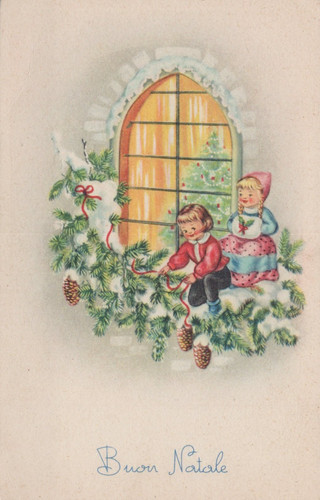 Cartolina augurale buon - cartolina,