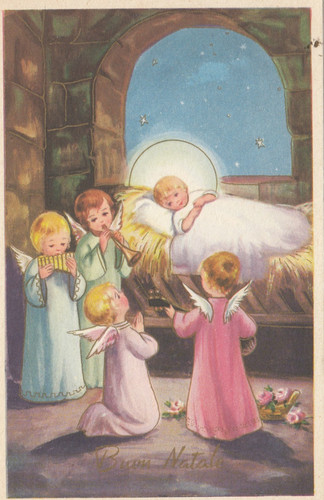 Cartolina augurale buon - cartolina,
