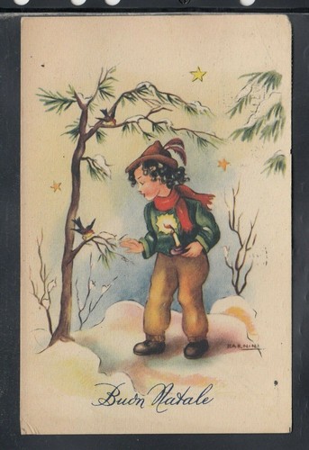 Cartolina buon natale bambino - natale,