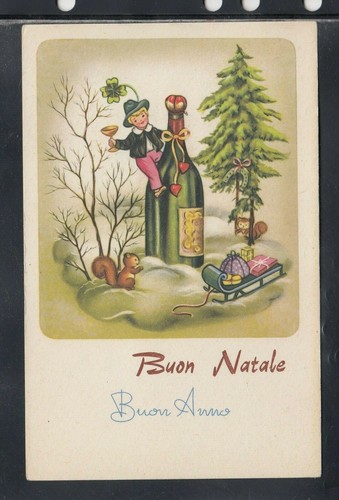 Cartolina buon natale - buon,