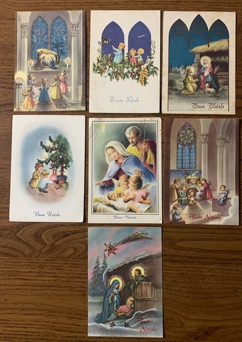 Lotto cartoline natale vintage - lotto,