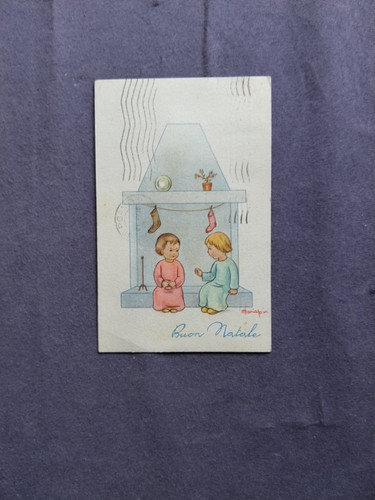 Cartolina buon natale - buon,