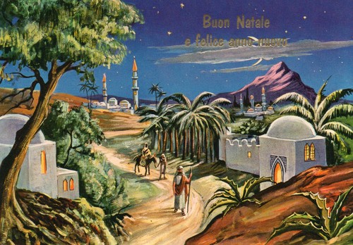 Cartolina augurale buon natale - cartolina,