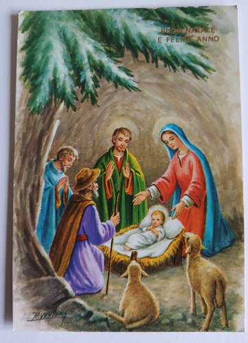 Cartolina augurale buon - cartolina,
