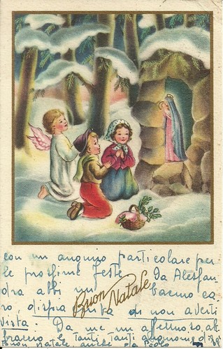 Cartolina buon natale - buon, natale,
