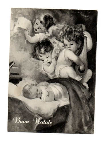 Cartolina augurale buon natale - cartolina,