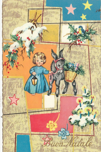 Cartolina augurale buon - cartolina,