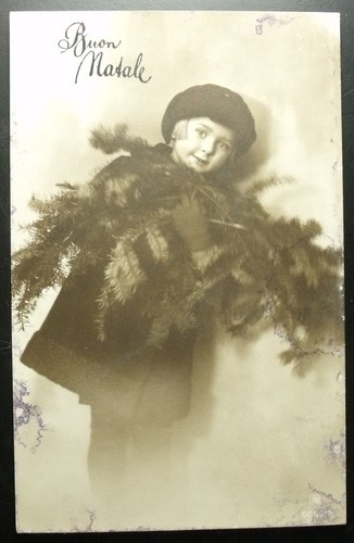 Cartolina buon natale bambina - buon,