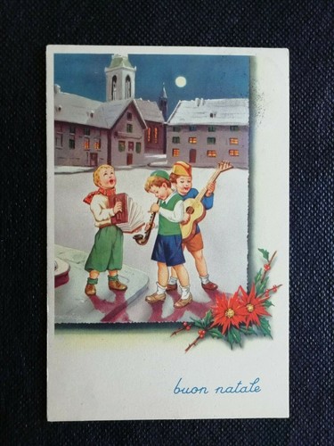 Cartolina buon natale - natale, bambini