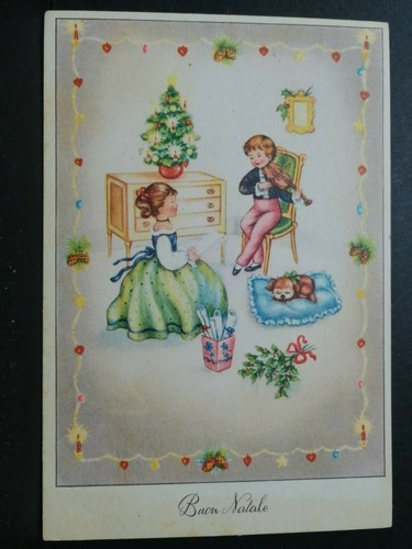 Cartolina buon natale - buon,