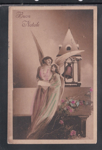 Cartolina buon natale angeli - cartolina,