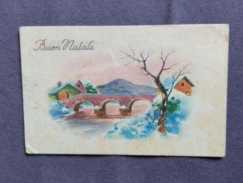 Cartolina buon natale - buon,