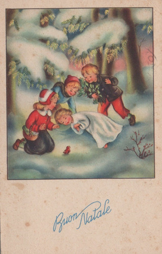 Cartolina augurale buon - cartolina,