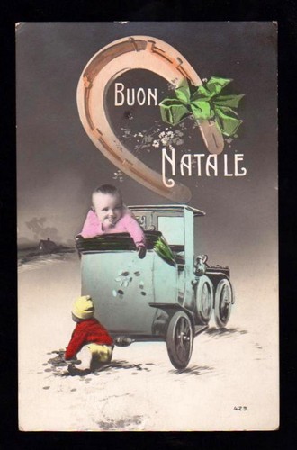 Buon natale cartolina 1924 - cartolina, vg