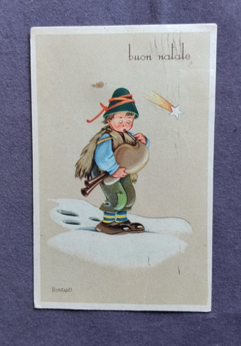 Cartolina buon natale - buon,