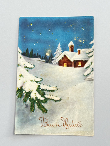 Buon natale casette neve abeti - buon,