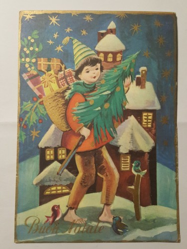 Cartolina buon natale 1966 - cartolina,