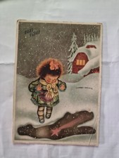 Cartolina Buon Natale bimba