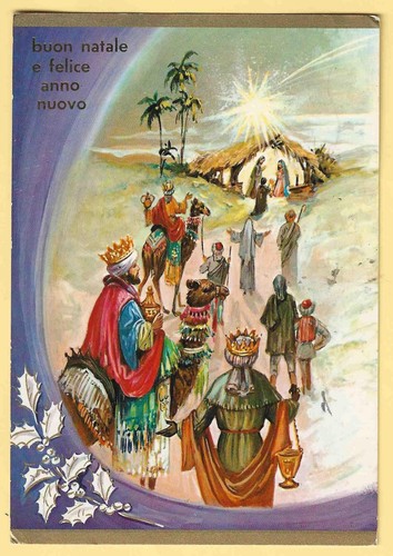 Cartolina italia augurale - vg,