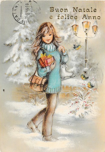 Cartolina augurale viaggiata