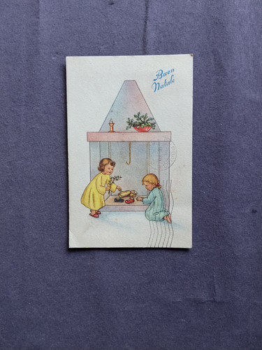 Cartolina buon natale - buon,